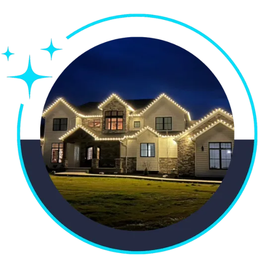 Christmas light installation